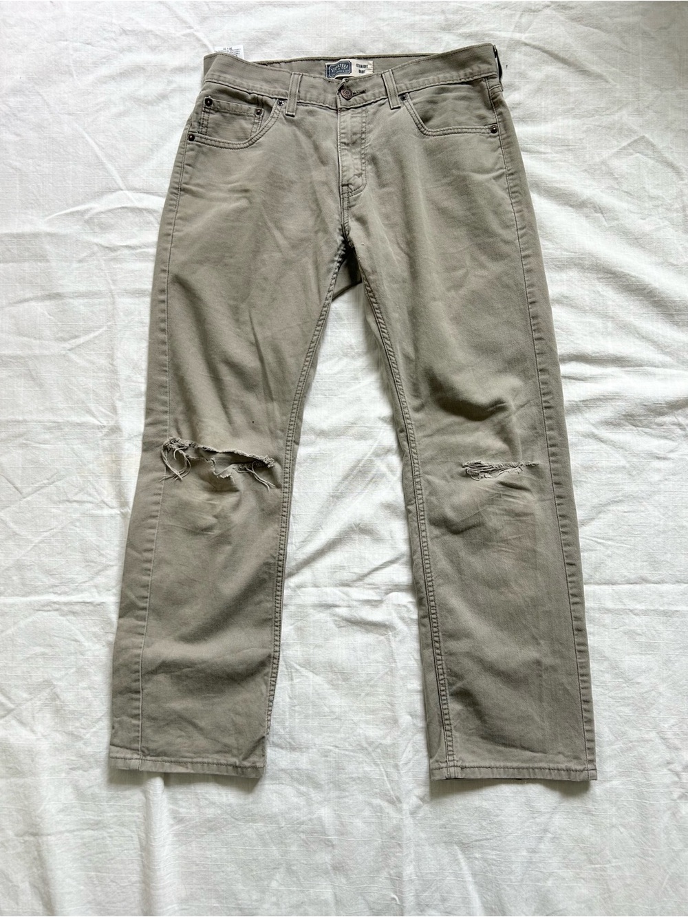 Signature by Levi Strauss Tan Straight-Leg Jeans